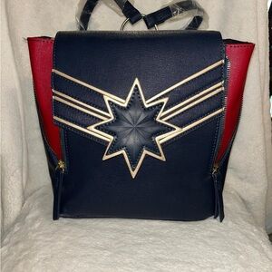 Navy and Red Star Backpack